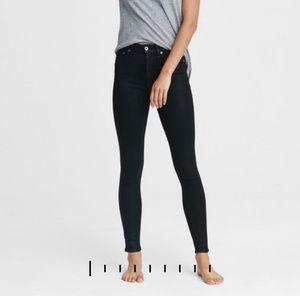 Rag and Bone Nina skinny high rise jeans - black coated